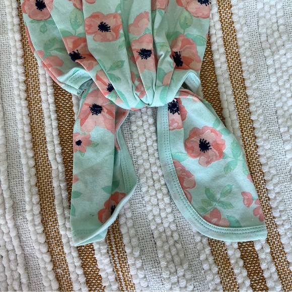 Baby Essentials Newborn Floral Gown & Headband Set - Teal/Pink 0-3M NWT - Picture 9 of 13